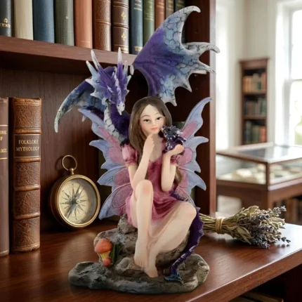 Fada da Floresta com Dragão Guardião | Proteção e Energia