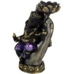 Ganesha na Mão com Flor de Lótus para vela tealight