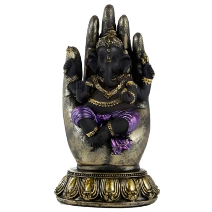Estátua Ganesha na Mão | Simbolismo Hindu e Espiritual