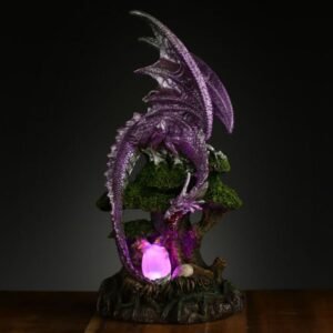 Estátua Mãe Dragão Árvore da Vida Dark Legends Led 