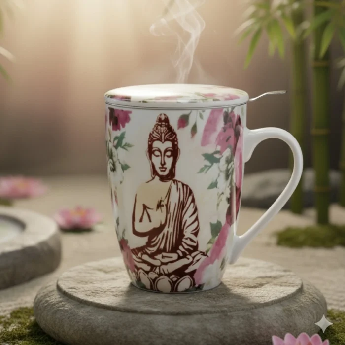 Caneca Buda Meditação