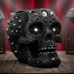 Caveira Decorativa Porta Velas