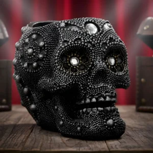 Caveira Decorativa Porta Velas