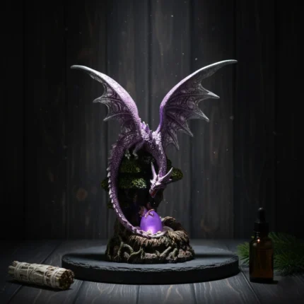 Estátua Mãe Dragão Árvore da Vida Led
