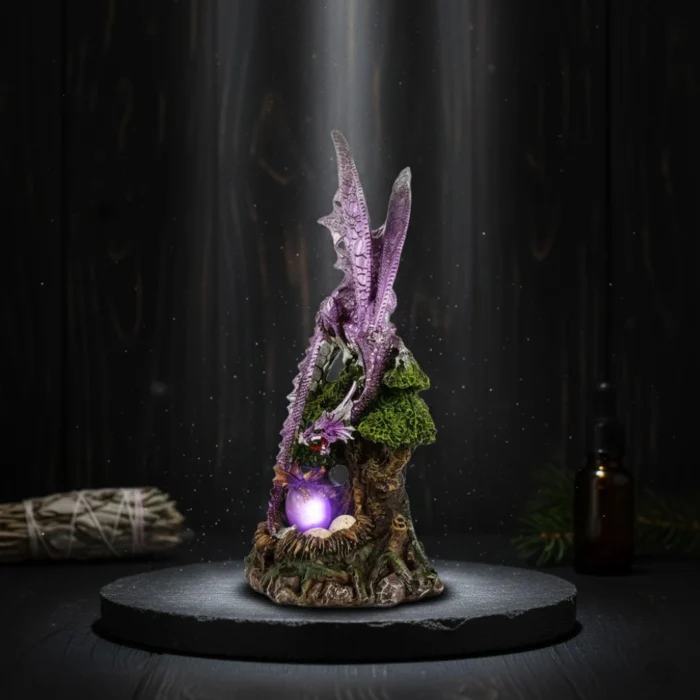 Estátua Mãe Dragão Árvore da Vida Led