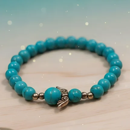 Pulseira de Turquesa com Anjo