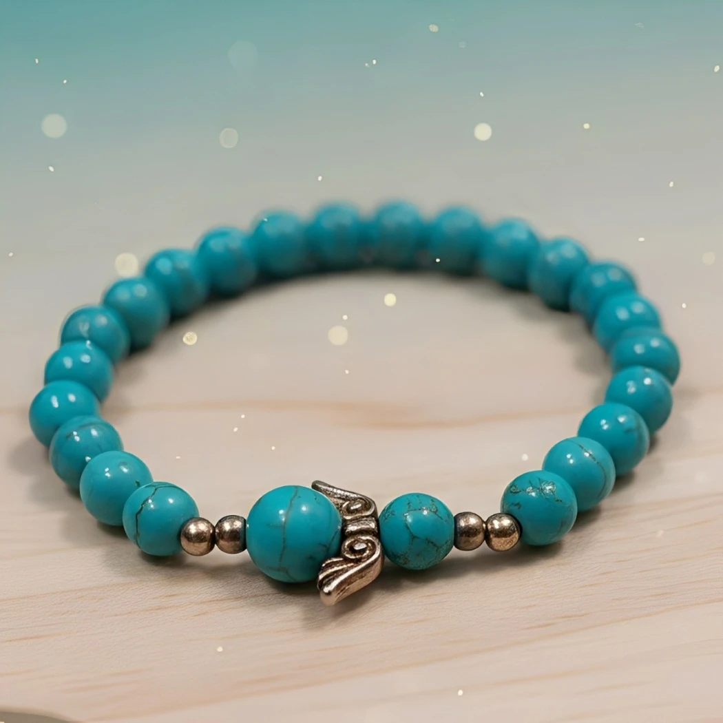 pulseira Pulseira de Turquesa com Anjo