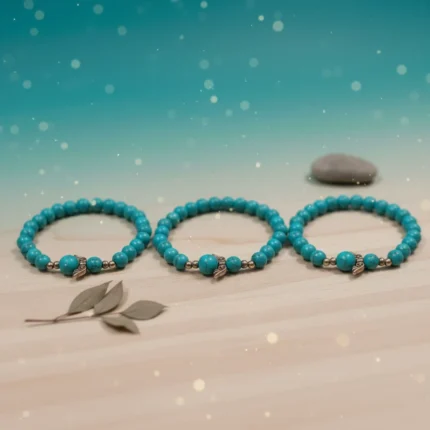 Pulseira de Turquesa com Anjo