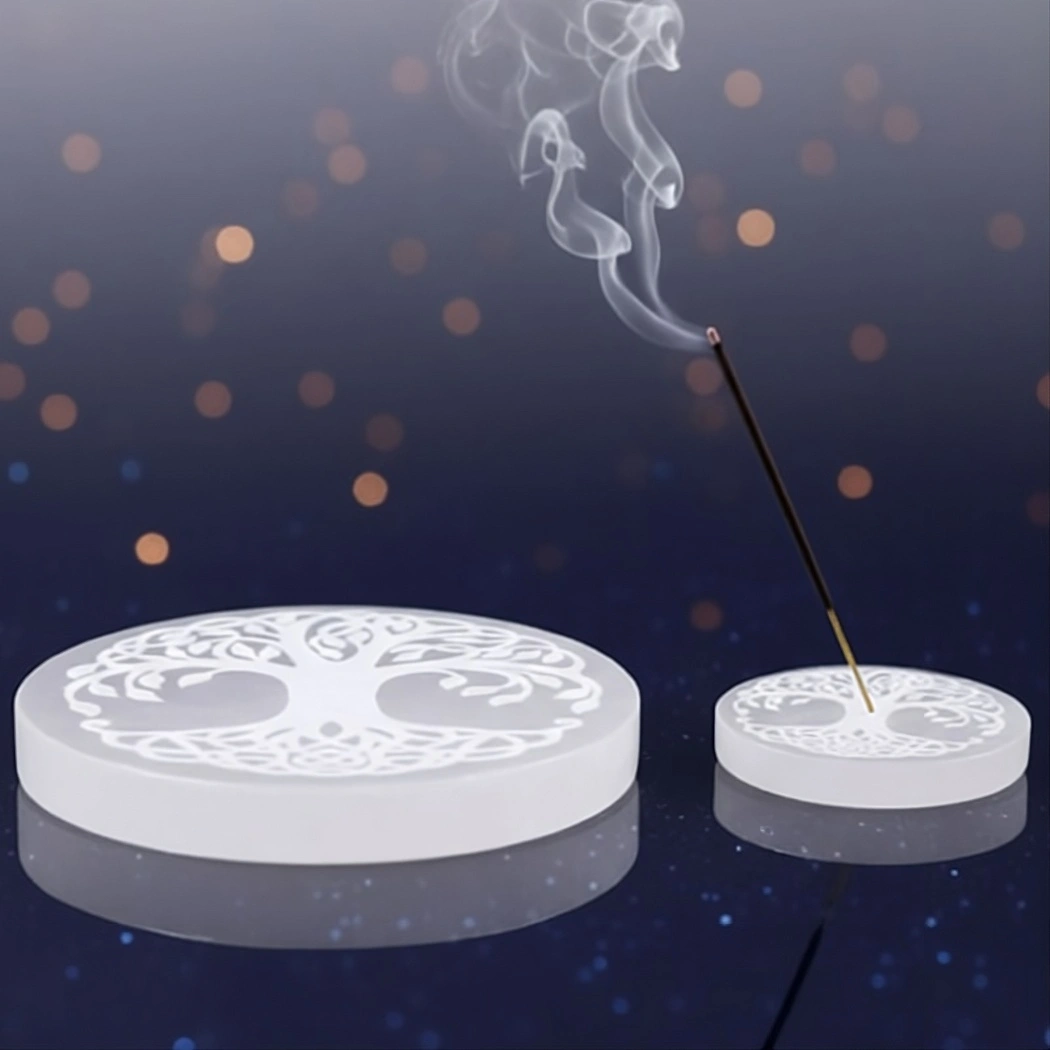 selenita Porta Incenso de Selenita