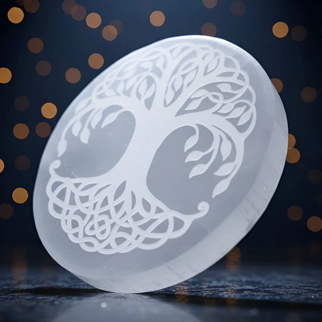 selenita3 Porta Incenso de Selenita