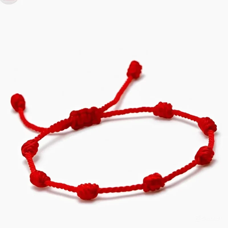 pulseira dos 7 nós vermelha amuleto de proteção espiritual