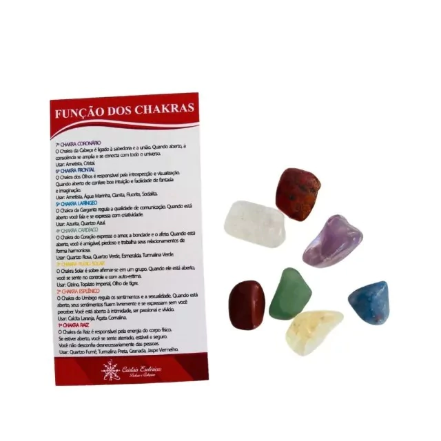 Kit Mini Pedras 7 Chakras