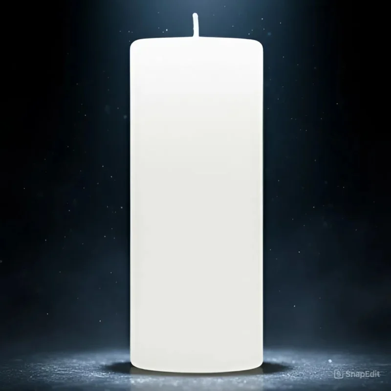 Vela Votiva 7 Dias Branca Luz, Fé e Proteção Espiritua