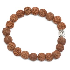 Pulseira de Rudraksha com Buda