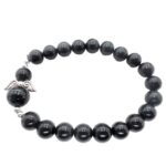 Pulseira de Turmalina Negra com Anjo