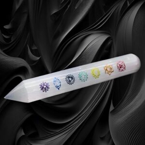 Bastão Selenita 7 Chakras