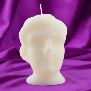 Vela Cabeça de Homem Branca