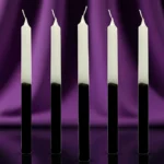 Vela Branca e Preta 15cm