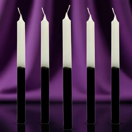 Vela Branca e Preta 15cm