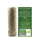 Vela com Arruda 15 cm – Limpeza e Proteção