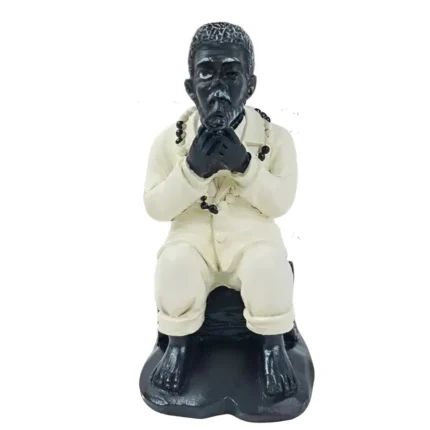 Estátua Preto Velho 10cm Sabedoria e Proteção Espiritual