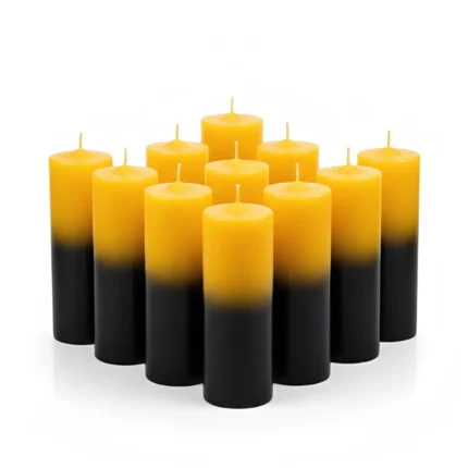 Vela Votiva 7 Dias Amarela e Preta