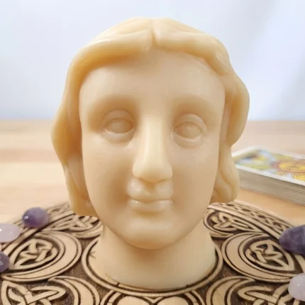 Vela Cabeça de Mulher Oca Artesanal para uso ritualístico