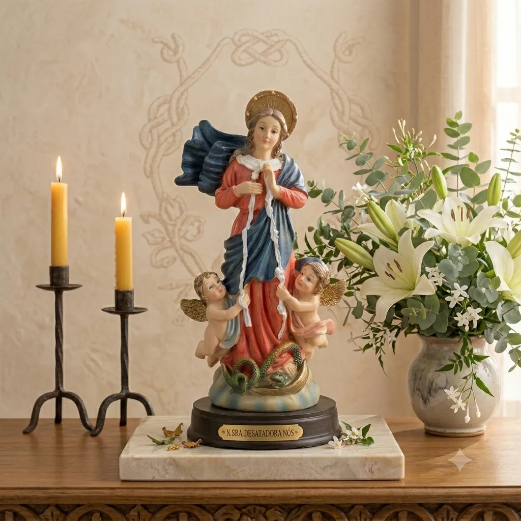Nossa Senhora Desatadora de Nós 1 Nossa Senhora Desatadora de Nós 15cm - Natural Esoteric Shop