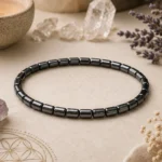 Pulseira de Hematita Natural | Contas Polidas