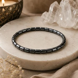 Pulseira de Hematita Natural | Contas Polidas naturais 1 