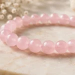 Pulseira de Quartzo Rosa Natural 6 mm | Pedra