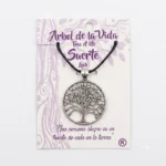 Colar Árvore da Vida com cordão preto