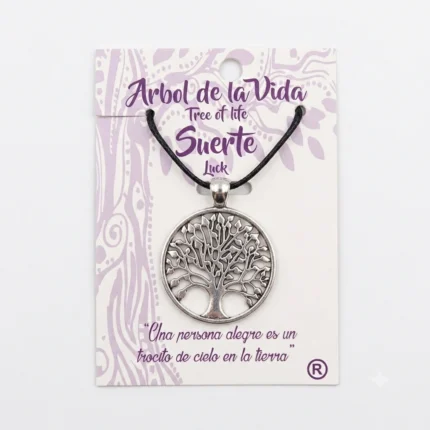 Colar Árvore da Vida com cordão preto