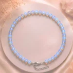 Colar de Opalina 8 mm em Opalita