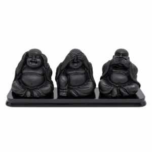 Conjunto Três Budas Sábios preto