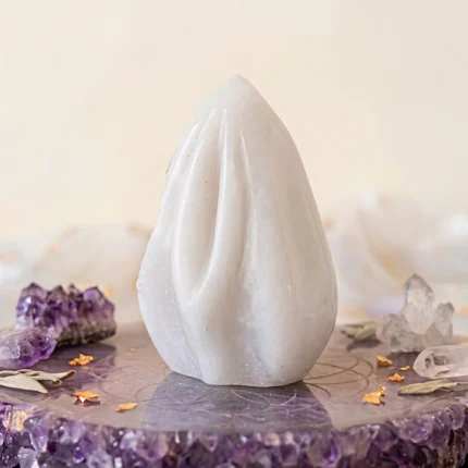 Vela Vagina Branca para rituais de desejo e sexualidade