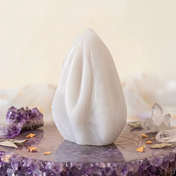 Vela Vagina Branca para rituais de desejo e sexualidade