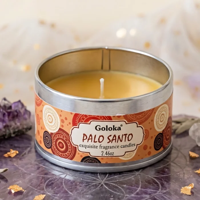 Vela Aromática de Pau Santo Goloka com aroma adocicado